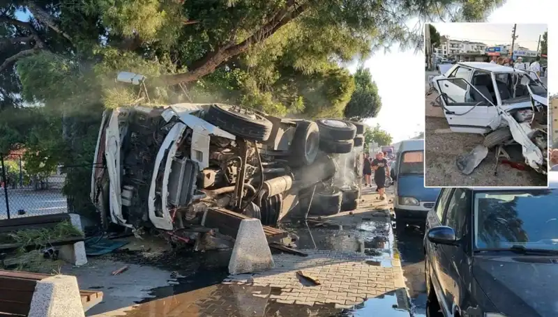 Freni Patlayan Kamyon, Trafik Işığında Randevuya Gelen Araçları Biçti!