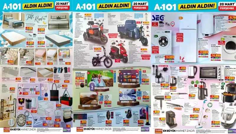 A101 Aktüel Kataloğu 20 Mart’ta Neler Sunuyor? İhtiyacınız Olacak Ürünler Burada!