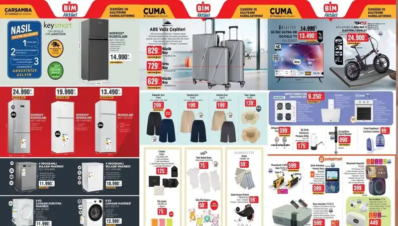 BİM Aktüel Kataloğu 22-25 Temmuz’da Alışveriş Tutkunlarına Neler Sunuyor?