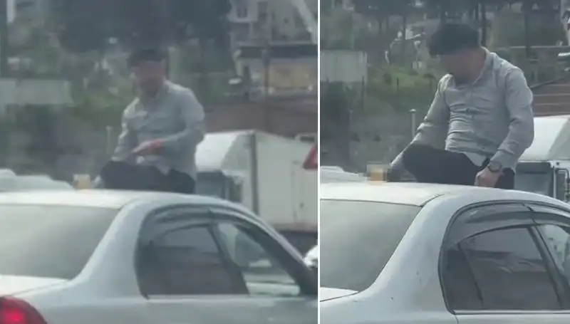 Trafikte Aşk ve Macera: Otomobil Üzerinde Dans Edenler Şaşkın Bıraktı!